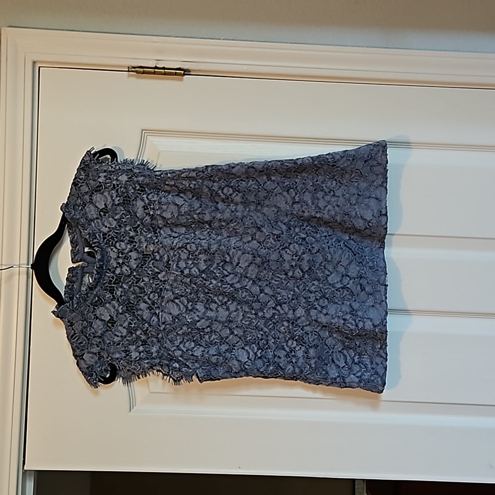 NWT Women's  BHWM blue lace top. Size 12.
